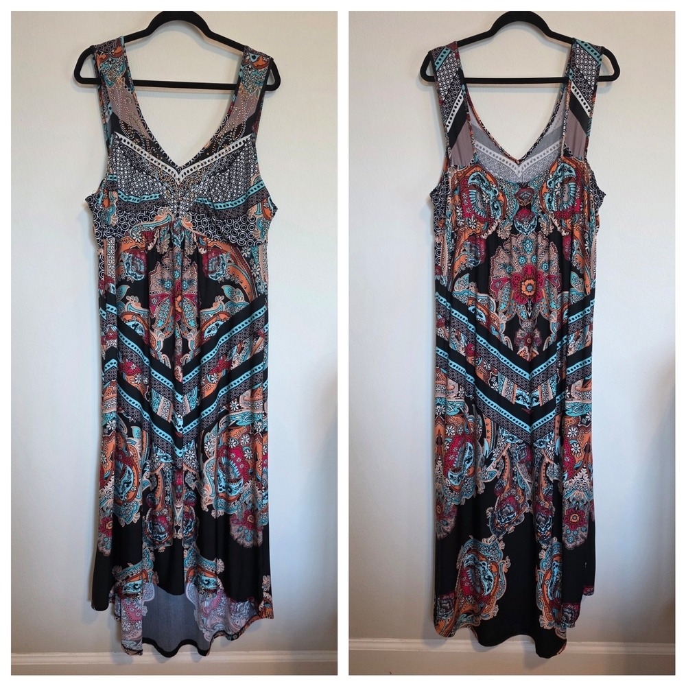 ONE WORLD Multicolor Bohemian Maxi Dress
